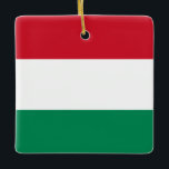 Ornement En Céramique Drapeau hongrois<br><div class="desc">Produits World Flag personnalisables - N'hésitez pas à ajouter votre propre texte.</div>