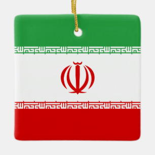 Ornement En Céramique Drapeau Iran (Iran)