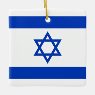 Ornement En Céramique Drapeau Israël