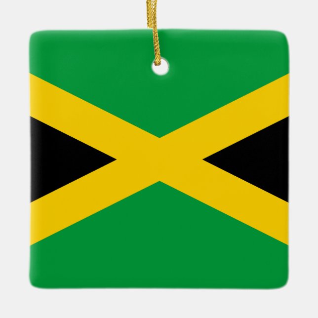 Ornement En Céramique Drapeau jamaïcain (Devant)