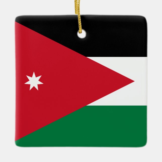 Ornement En Céramique Drapeau Jordanie (Devant)