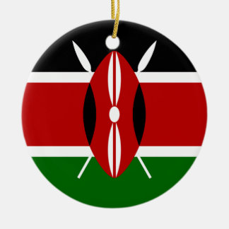 Ornement En Céramique Drapeau Kenya Afrique