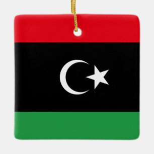 Ornement En Céramique Drapeau libyen