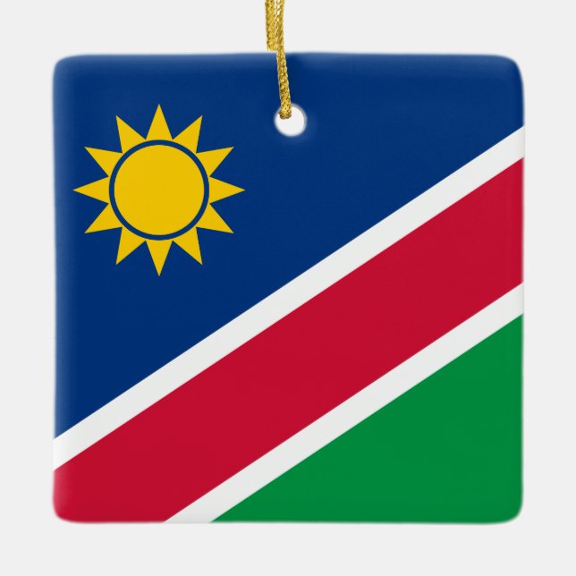 Ornement En Céramique Drapeau namibien (Devant)