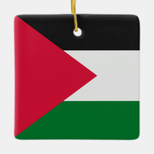Ornement En Céramique Drapeau palestinien