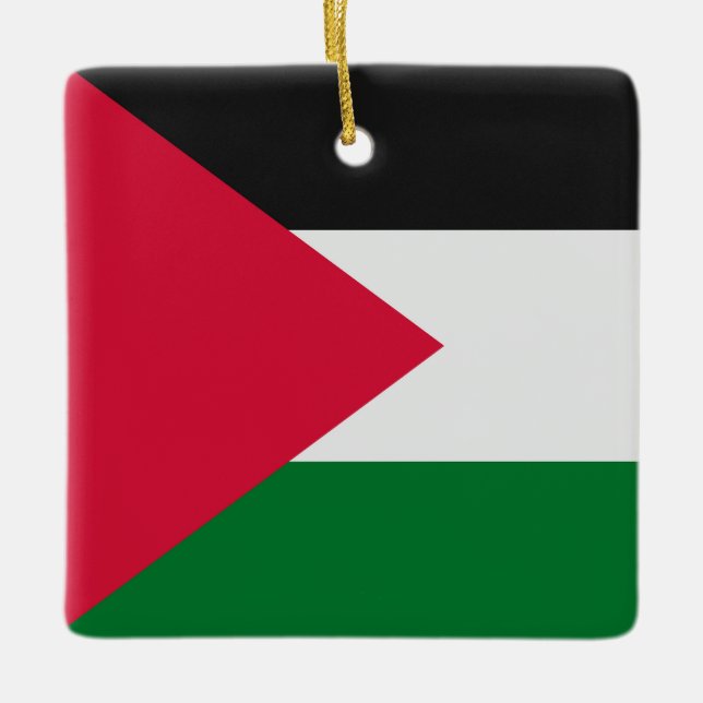 Ornement En Céramique Drapeau palestinien (Devant)