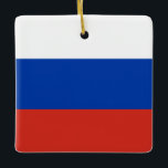 Ornement En Céramique Drapeau russe<br><div class="desc">Produits World Flag personnalisables - N'hésitez pas à ajouter votre propre texte.</div>