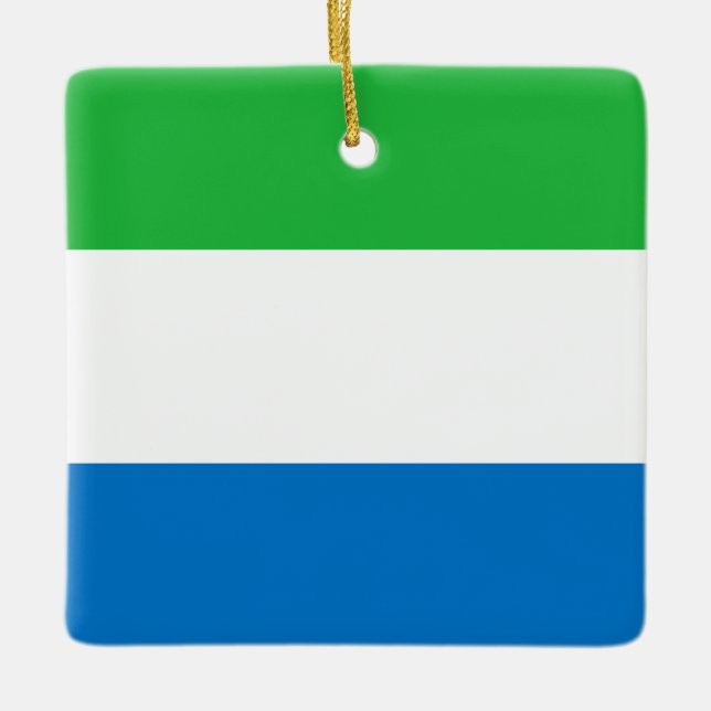 Ornement En Céramique Drapeau Sierra Leone (Devant)