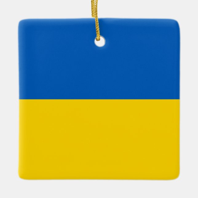 Ornement En Céramique Drapeau ukrainien (Devant)