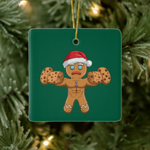 Ornement En Céramique Drôle Bonhomme en Pain d'Épice Déchiré Noël