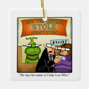 Ornement En Céramique Drôle cadeau personnalisé de Noël