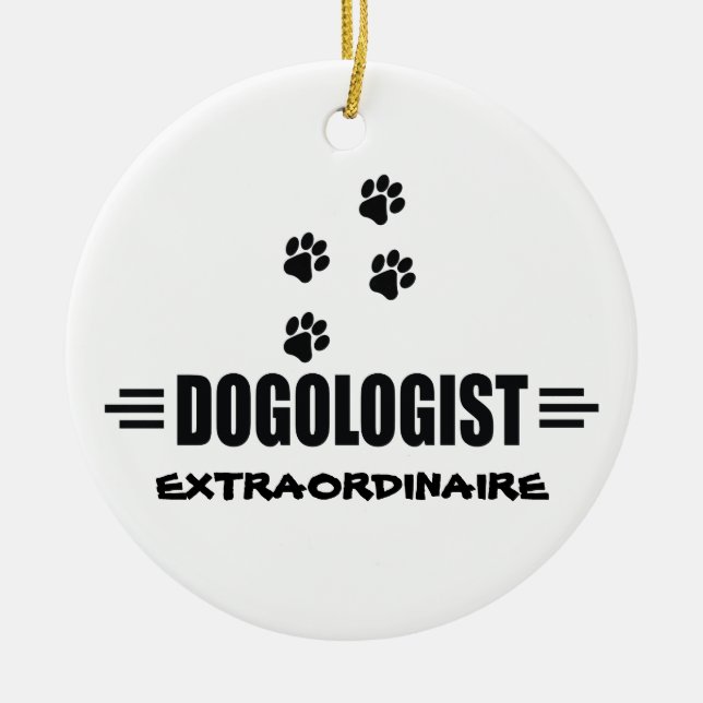 Ornement En Céramique Drôle des chiens (Devant)