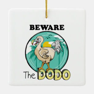 Ornement En Céramique Drôle dodo île tropicale