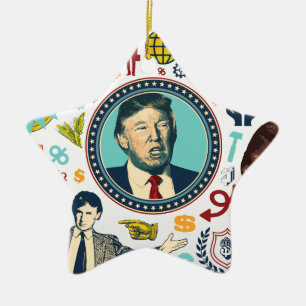 Ornement En Céramique drôle donald trump