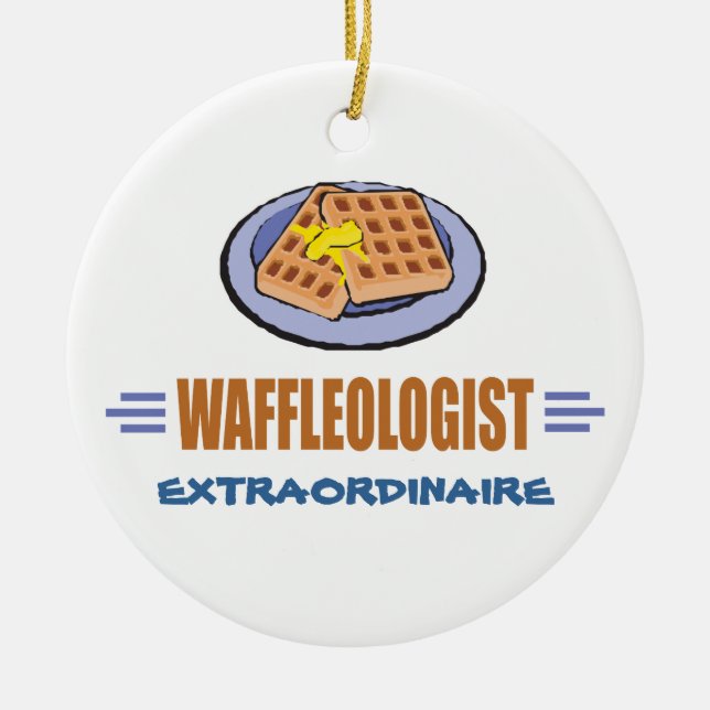 Ornement En Céramique Drôle gaufre (Devant)