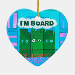 Ornement En Céramique Drôle Inspirational Graphic Je m'ennuie Texte Art