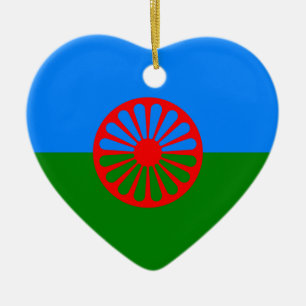 Ornement en céramique du drapeau officiel des gita
