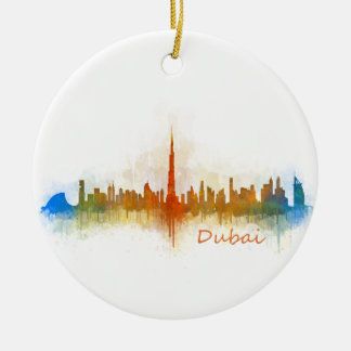Ornement En Céramique Dubai Skyline Cityscape Emirates v3