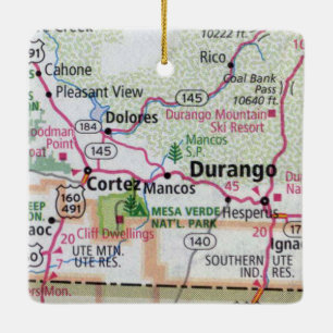 Ornement En Céramique Durango et Cortez CO