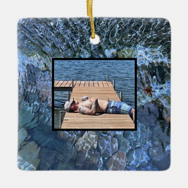 Ornement En Céramique Eau de ruissellement, ruisseau, vapeur, Pierres so (Devant)