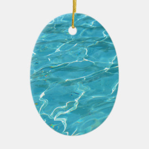 Ornement En Céramique Eau Turquoise