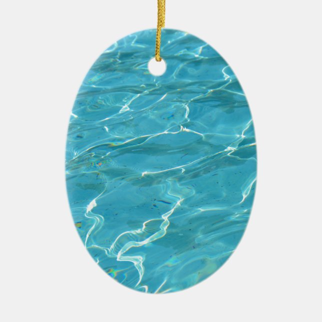 Ornement En Céramique Eau Turquoise (Devant)
