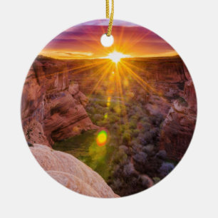 Ornement En Céramique Éclatement solaire à Canyon de Chelly, AZ