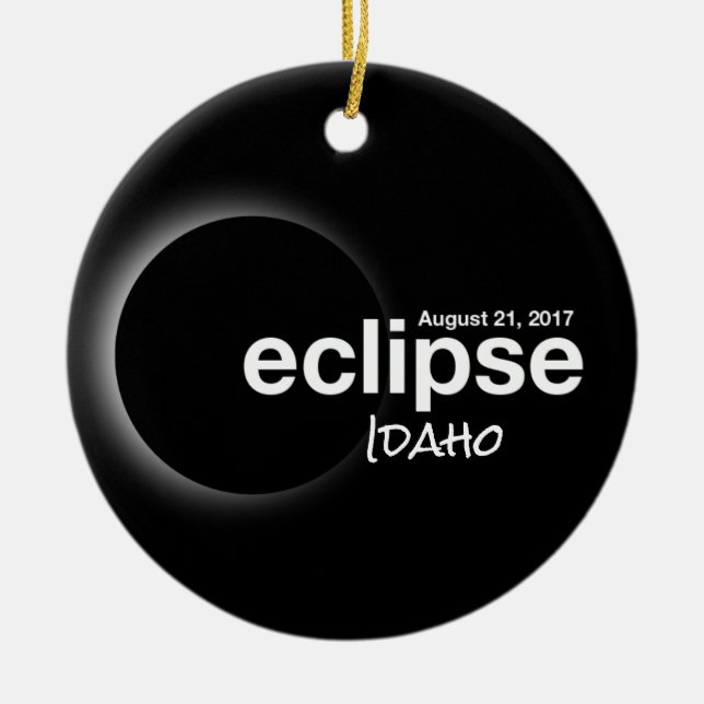Ornement En Céramique Éclipse solaire totale 2017 - Idaho (Devant)