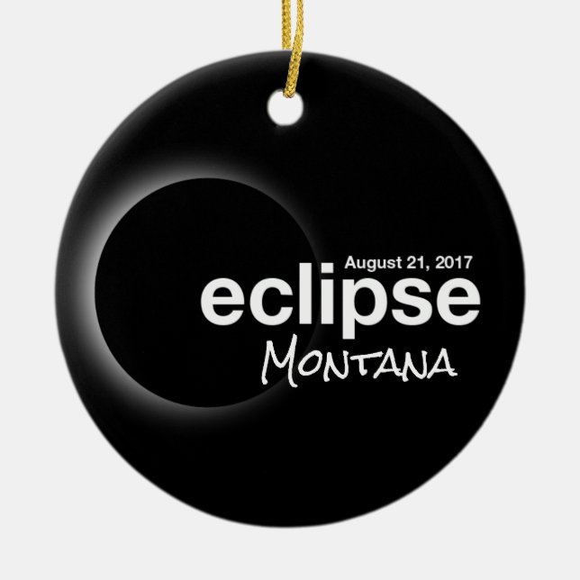 Ornement En Céramique Éclipse solaire totale 2017 - Montana (Devant)