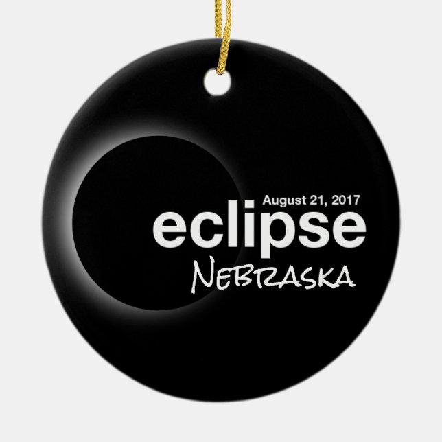 Ornement En Céramique Éclipse solaire totale 2017 - Nebraska (Devant)