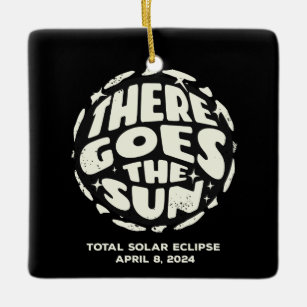 Ornement En Céramique Éclipse solaire totale 2024 Il y a le soleil