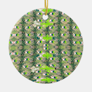 Ornement En Céramique Eco Africa Motif - Art Africain Inspiré Par La Nat