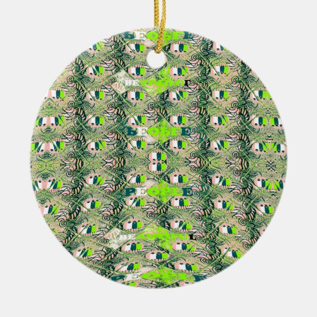 Ornement En Céramique Eco Africa Motif - Art Africain Inspiré Par La Nat (Devant)