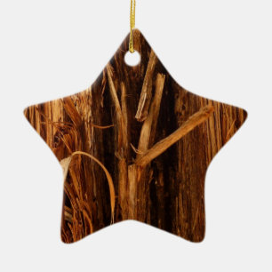 Ornement En Céramique Écorce de bois texturée de cèdre