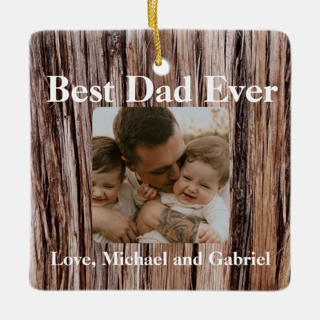 Ornement En Céramique Écorce de cèdre rustique, arbre naturel extérieur  (Devant)