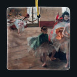 Ornement En Céramique Edgar Degas - La répétition<br><div class="desc">La répétition,  huile sur toile - Edgar Degas,  1874</div>