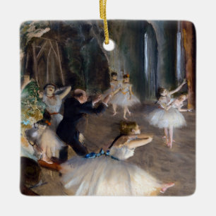Ornement En Céramique Edgar Degas - La répétition de ballet sur scène