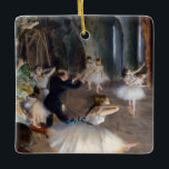 Ornement En Céramique Edgar Degas - La répétition du ballet sur scène<br><div class="desc">La répétition du ballet sur scène,  pastel sur papier - Edgar Degas,  1874</div>