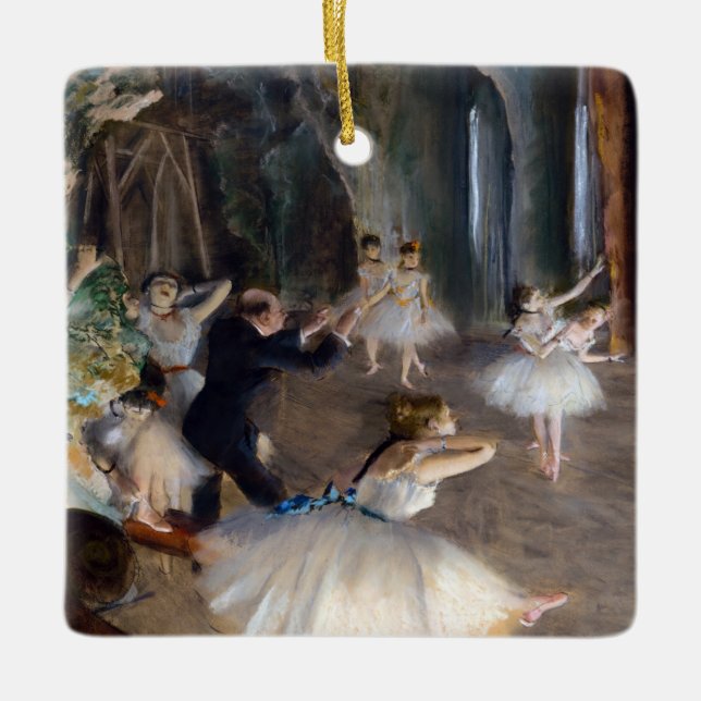 Ornement En Céramique Edgar Degas - La répétition du ballet sur scène (Devant)