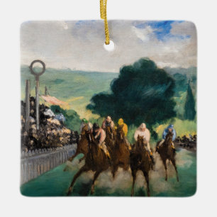Ornement En Céramique Edouard Manet - Les courses à Longchamp