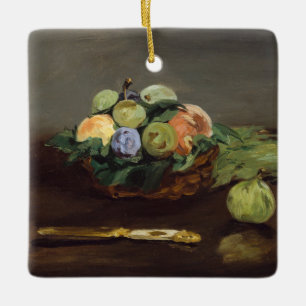 Ornement En Céramique Edouard Manet - Panier de fruits