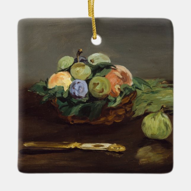 Ornement En Céramique Edouard Manet - Panier de fruits (Devant)