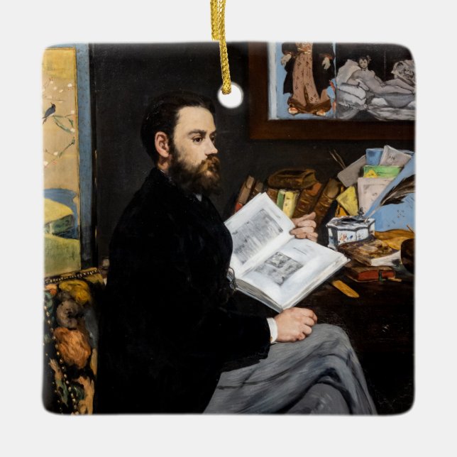 Ornement En Céramique Edouard Manet - Portrait d'Emile Zola (Devant)