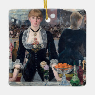 Ornement En Céramique Edouard Manet - Un bar aux Folies-Bergere