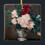 Ornement En Céramique Edouard Manet - Vase de pivoines sur petit piédest<br><div class="desc">Vase de pivoines sur un petit piédestal / Vase de pivoines sur piedouche - Edouard Manet,  Huile sur toile,  1864</div>