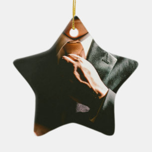 Ornement En Céramique Effet d'ombre de cravate d'homme d'affaires de