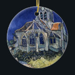 Ornement En Céramique Église Auvers-sur-Oise peignant Vincent van Gogh<br><div class="desc">Église chez Auvers-sur-Oise par Van Gogh, peinture, 1890, huile sur la toile Van Gogh a décrit cette peinture dans une lettre à sa soeur Wilhelmina le 5 juin 1890 : J'ai une plus grande image de l'église de village - un effet dans lequel le bâtiment semble être violet-hued contre un...</div>