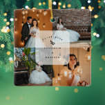 Ornement En Céramique Elegant 4 Photo Collage Newlyweds Mariage Photo<br><div class="desc">Elegant 4 Photo Collage Newlyweds Mariage Photo Céramique Ornament</div>