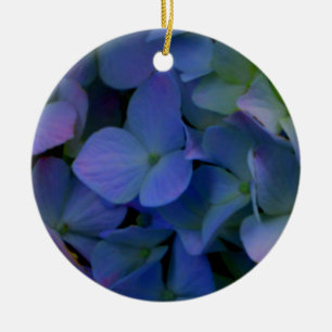 Ornement En Céramique Élégant bleu pourpre bleu pourpre floral