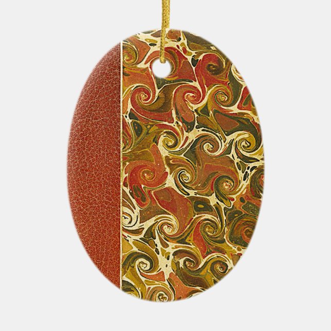 Ornement En Céramique Élégant livre d'antiquités, Motif de swirl orné (Devant)